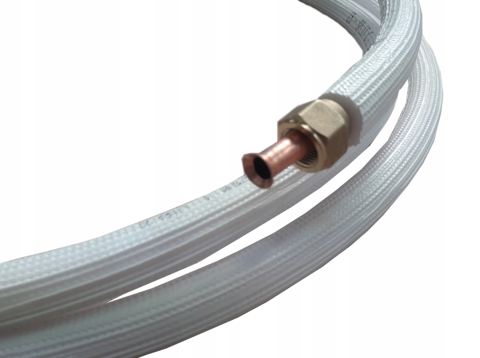 Montageset für Klimaanlage 1-25m Kupferleitung 1/4" + 5/8", Abflussschlauch 16 mm, Elektrokabel 5x 1,5 mm2, Wanddurchführung