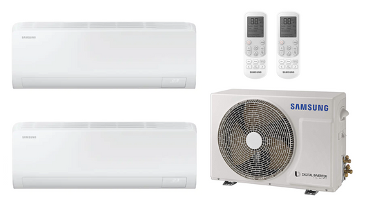 Samsung Multi Split Klimaanlage Luzon S2 5,0 kW mit 2x 2,5 kW Innengerät