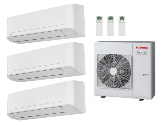 Toshiba Seiya Classic Multi Split 3x 2.5 kW Innengerät + 7.0 kW Außengerät